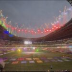 国立競技場の花火演出（クライマックス）